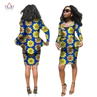 south afican nigerian clothes for women 2 piece suits v neck top and skirt plus size women print clothing two piece set wy812