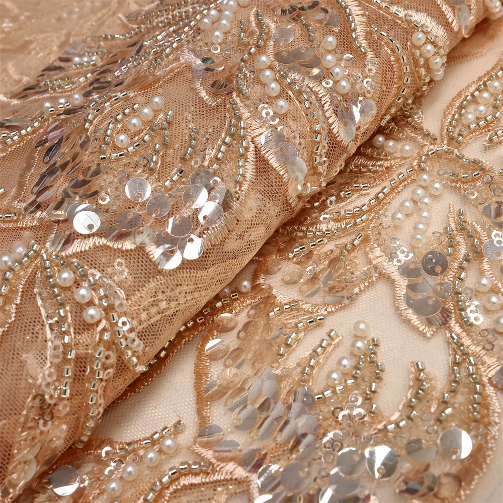 Высококачественная французская кружевная ткань для свадебных платьев и одежды