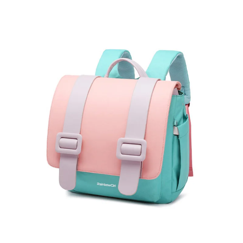 

Rainbow Girl Pink Waterproof Mochila Infantil 1-3-6 Years School Bags for Girl New Kids Bag School Backpack Kids Bags