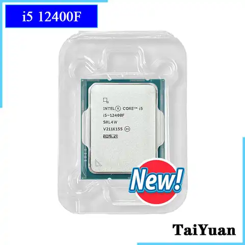 Процессор Intel Core i5-12400F i5 12400F 2,5 ГГц 6-ядерный 12-поточный ЦПУ 10 нм L3 = 18M 65 Вт LGA 1700 новый, но без охладителя