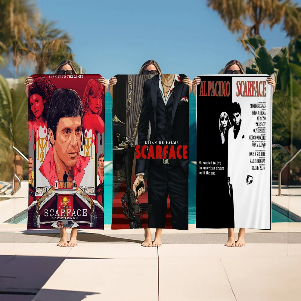Scarface 1983 аниме пляжное полотенце для плавания мягкая впитывающая мочалка детские