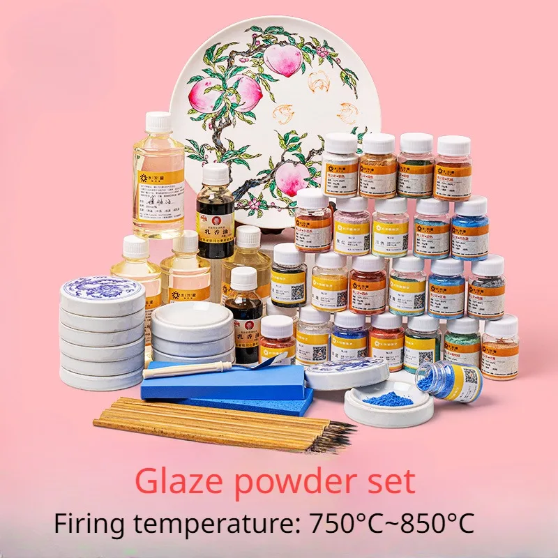 Набор инструментов для нанесения керамической глазури на масляной основе