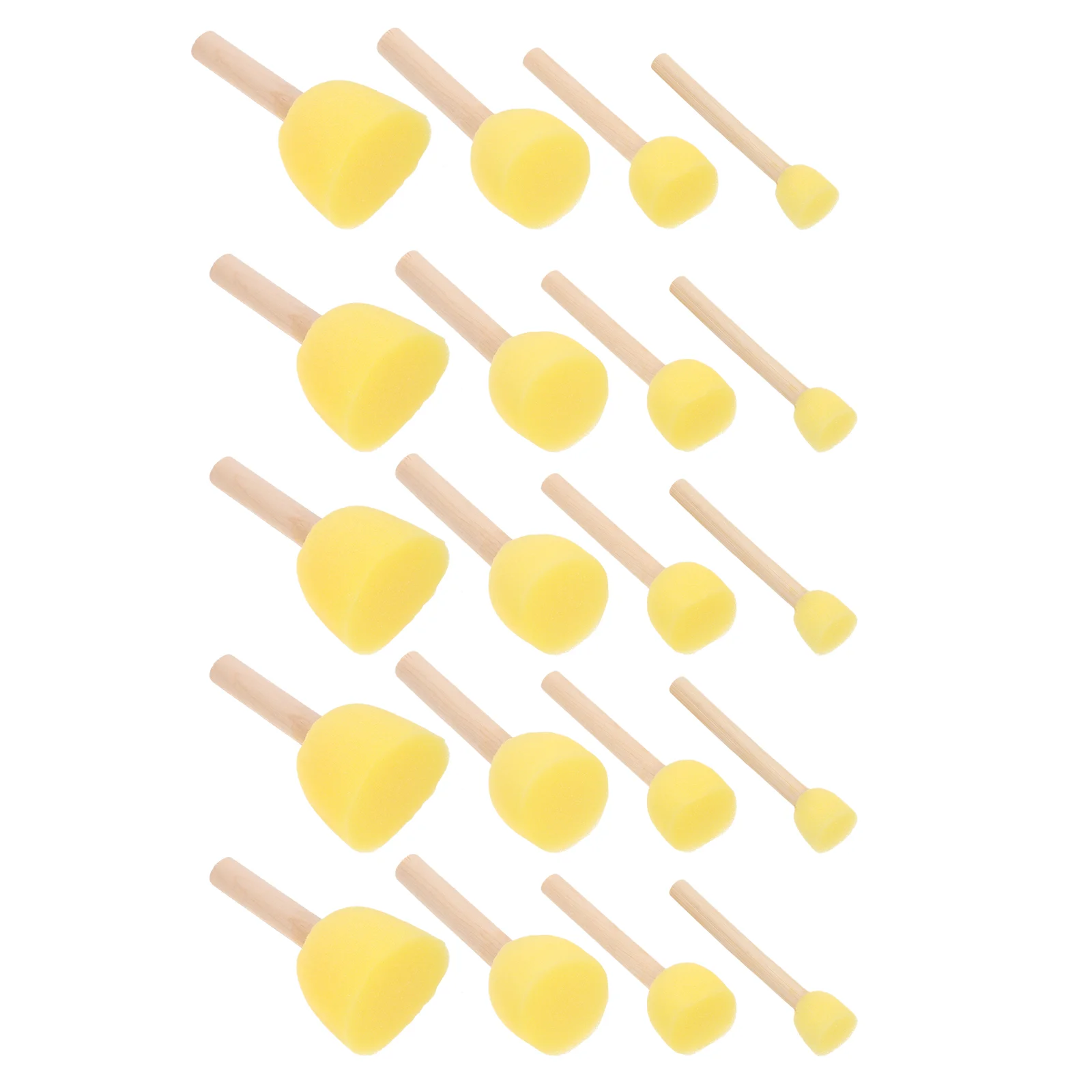 

Sponge Brush Painting Brushes Kids Drawing Tools Foam Stampers Graffiti Stamps Set Handle Wooden Sponges Toddlers Supplies Gifts