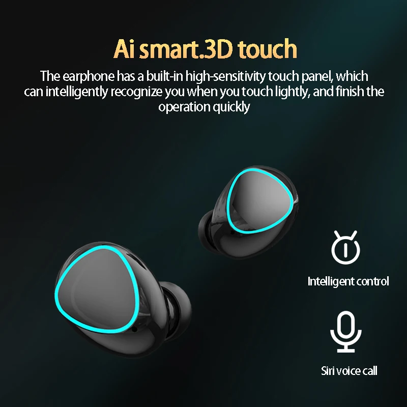 

TWS Wireless Bluetooth Headset Couple Headphones Touch Stereo Sports Digital Display 9D Four Earphones for Double People Use