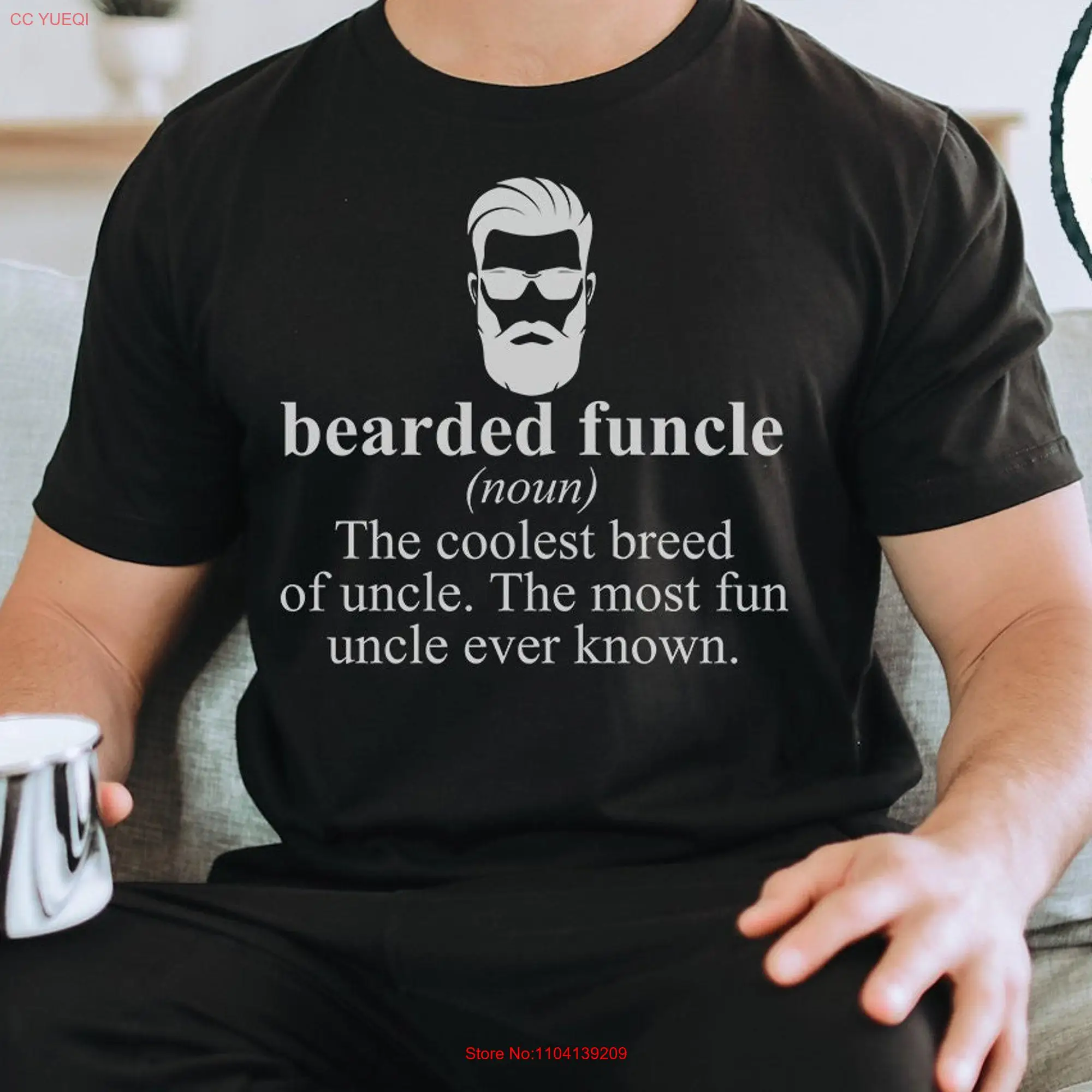 Крутая футболка с изображением медвежьего дяди бороды брата забавная на день