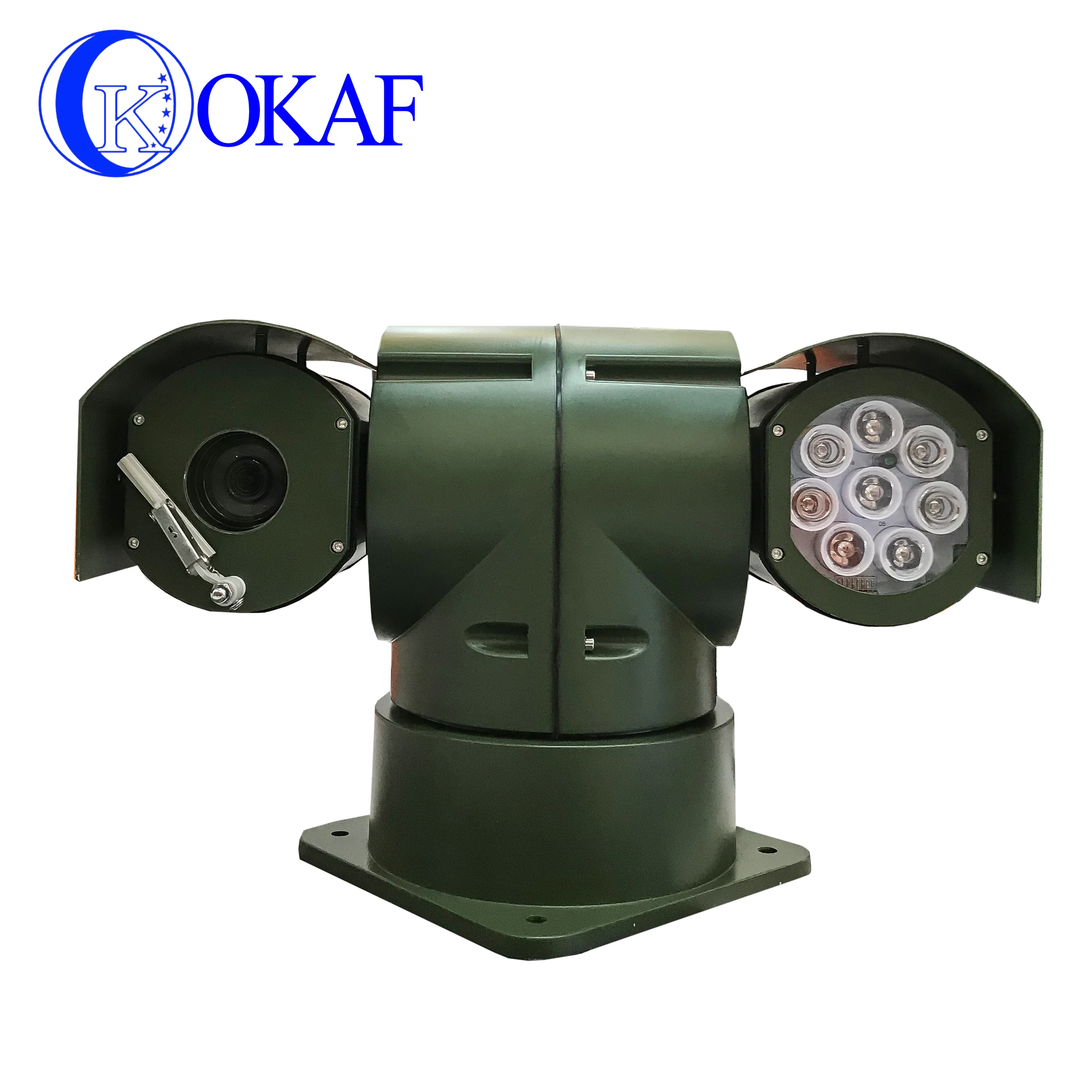 

New Arrival Military CCTV Camera Army Green Vehicle Mounted IP HD PTZ Camera with Screen and Joystick 4G NVR