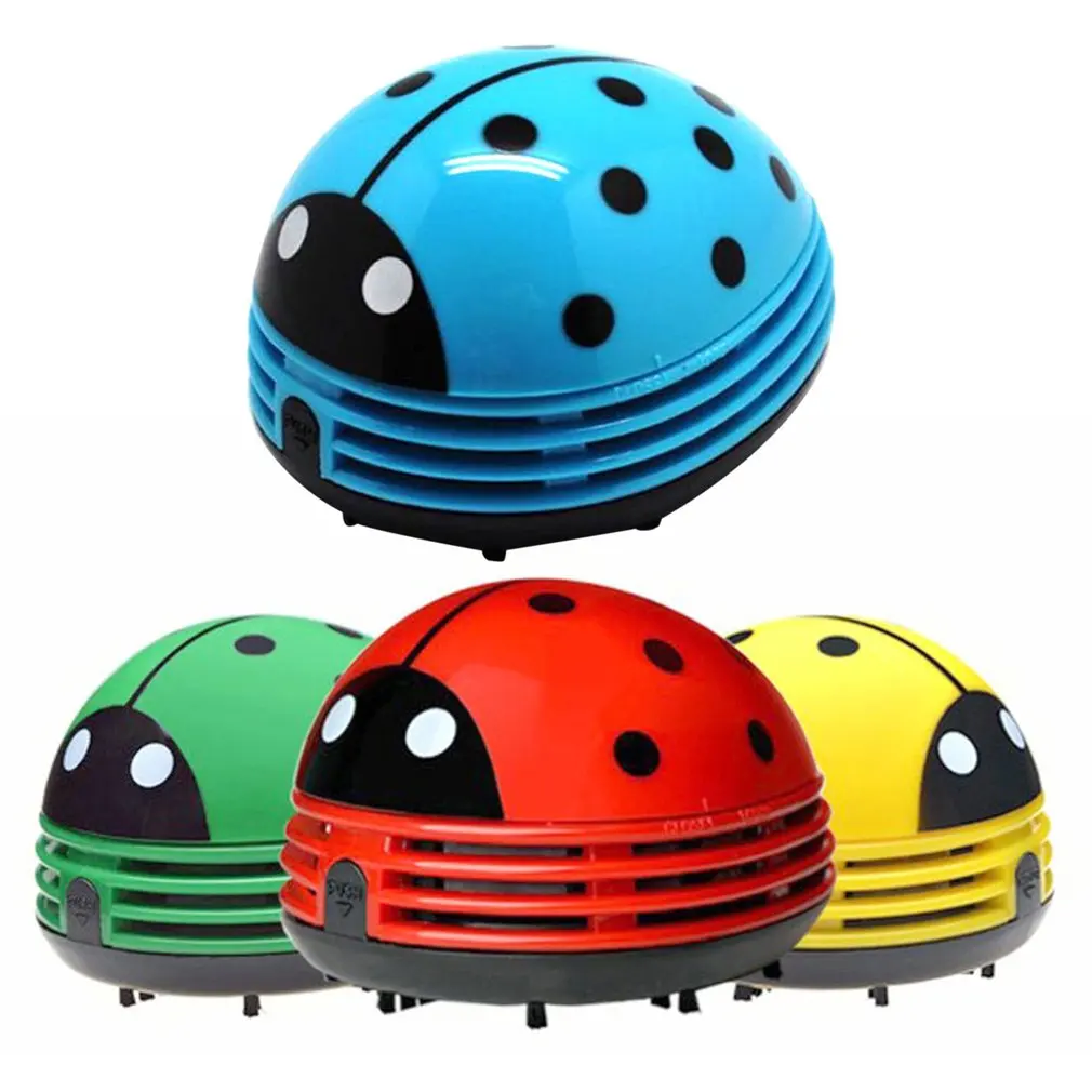 

Cute Lovely Ladybug Dust Collector Desktop Cleaning Brushes Mini Desktop Vacuum Cleaner Home Office Keyboard Cleaner Hot New