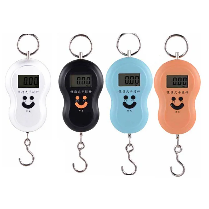 

50Kg Mini Digital Scale For Fishing Luggage Travel Weighting Kitchen Steelyard Hanging Electronic Hook Scale KG/LBS/JIN/OZ