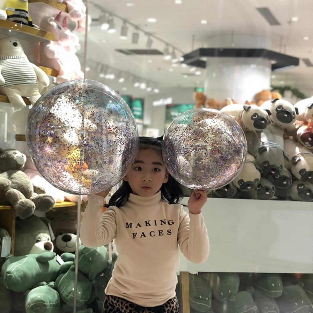 

Прозрачный пляжный бассейн с блестками для игр на открытом воздухе 16 дюймов