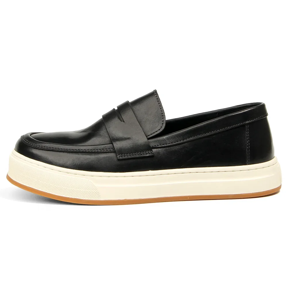 Модная высококачественная мужская обувь из воловьей кожи в стиле ретро