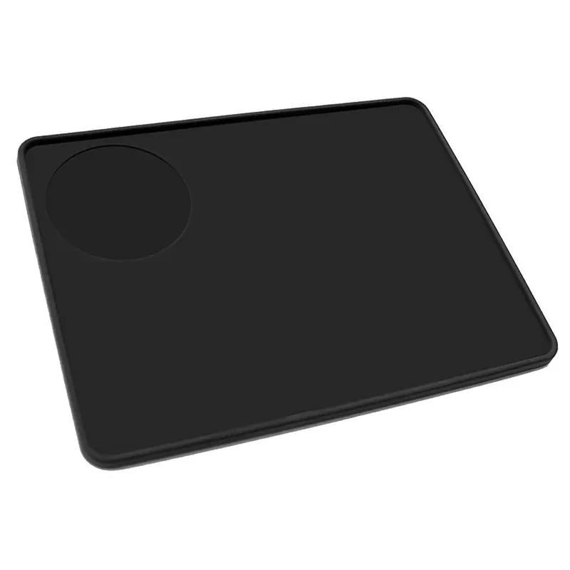 

NEW2022 Food Grade Silicone Rubber Espresso Mat 8 Inch X 6 Inch(20cm X 15cm ), Coffee Tamper Mat, Black