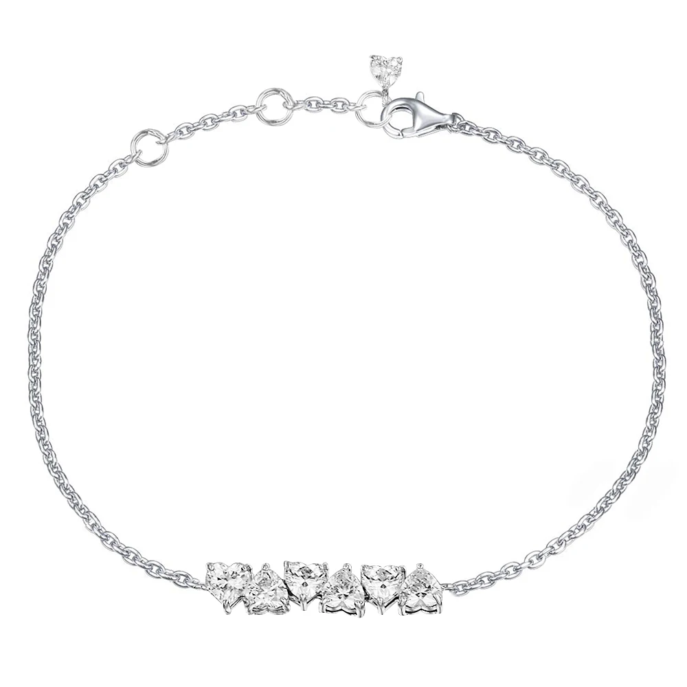 

Sparkling Endless Hearts Chain Bracelets For Original 925 Silver Beads & Charms Woman DIY Beacelets For Jewelry Making