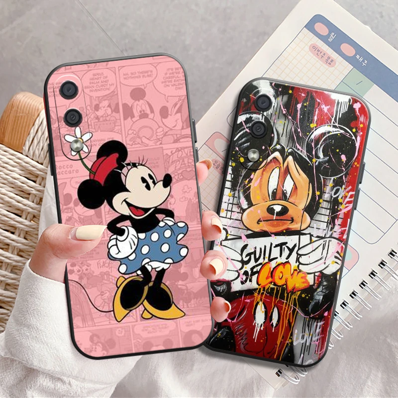 

Чехол для телефона Disney с Микки Маусом для Samsung Galaxy M11 M12 M10 M20 M22 M30 M32 M51, черный чехол из жидкого силикона, мягкий чехол