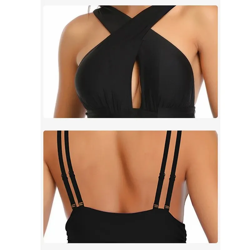 Сексуальный Цельный Купальник Для Женщин С Открытой Спиной И Перекрестной