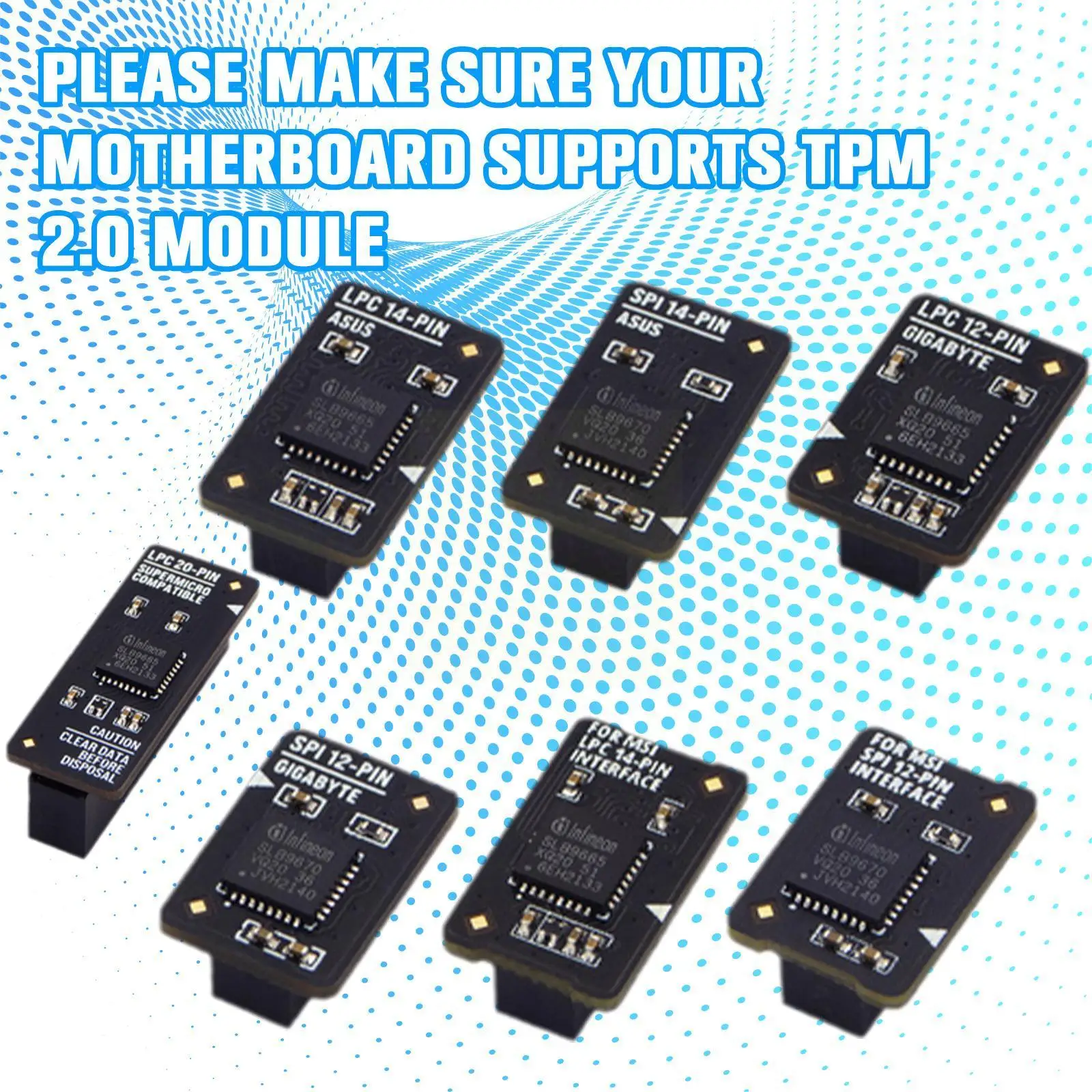 

Модуль безопасности шифрования TPM 2,0, удаленная карта с поддержкой s-Pin версии 14-1pin 12, поддержка материнской платы 10 Multi-brand M6R6