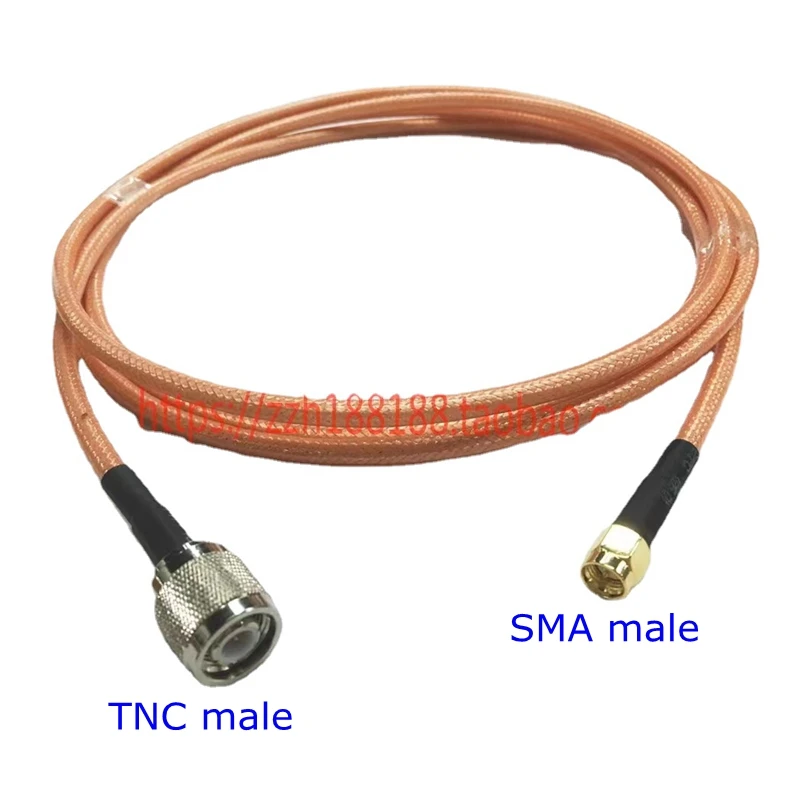 

RG400 Double Shielded Cable TNC Male Plug To SMA Male Plug Connector RF Coaxial Pigtail Jumper Adapter Straight New Brass