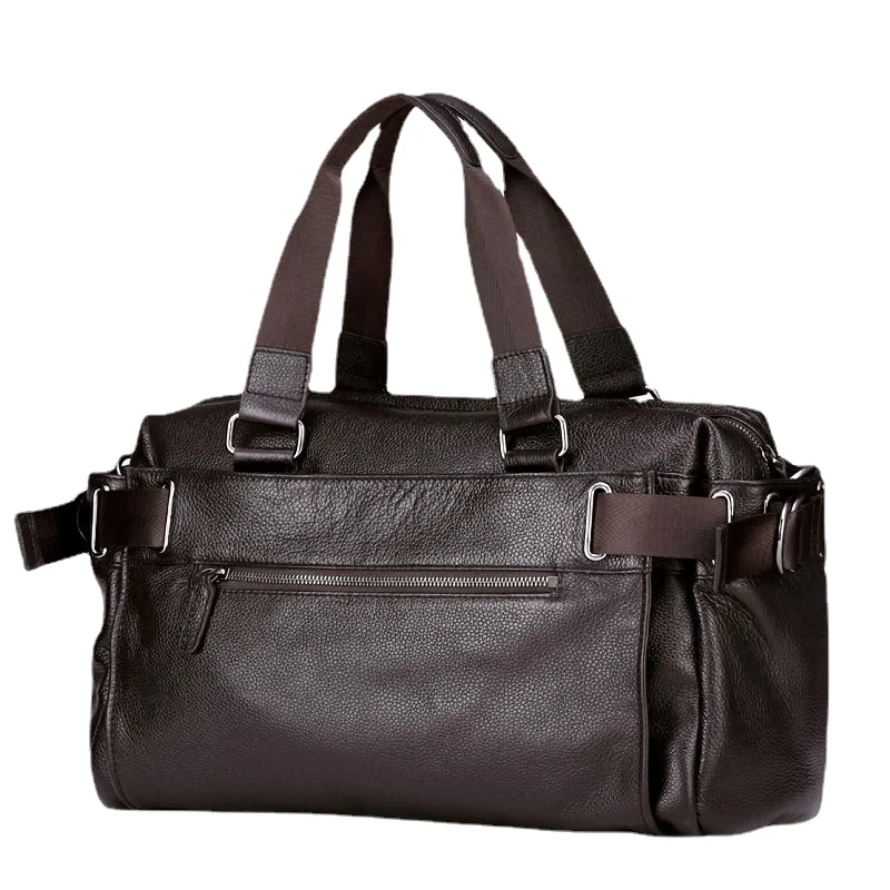 Luxury Genuine Leather Bag Men Luggage Brand Handbags Shoulder Bags Big Business Bolsas Men Travel Bags