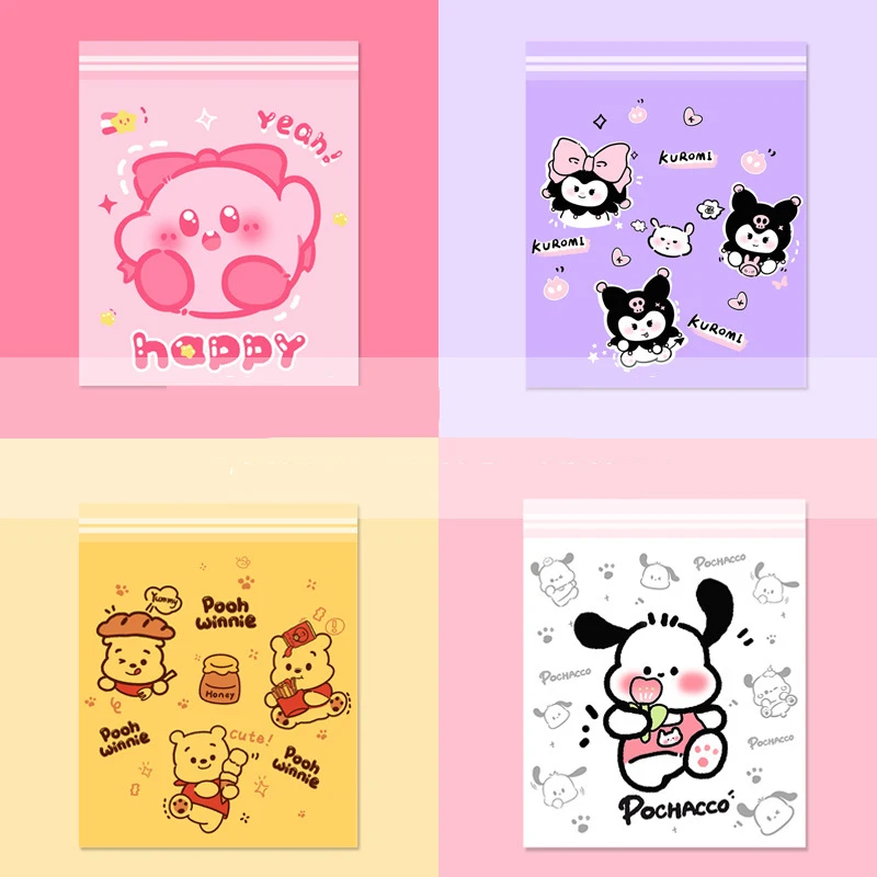 

Kawaii Sanrio Kuromi Pochacco Cinnamoroll Cute Cartoon Trash Bag Thicken Disposable Paste Anime Figure School Office Houseware