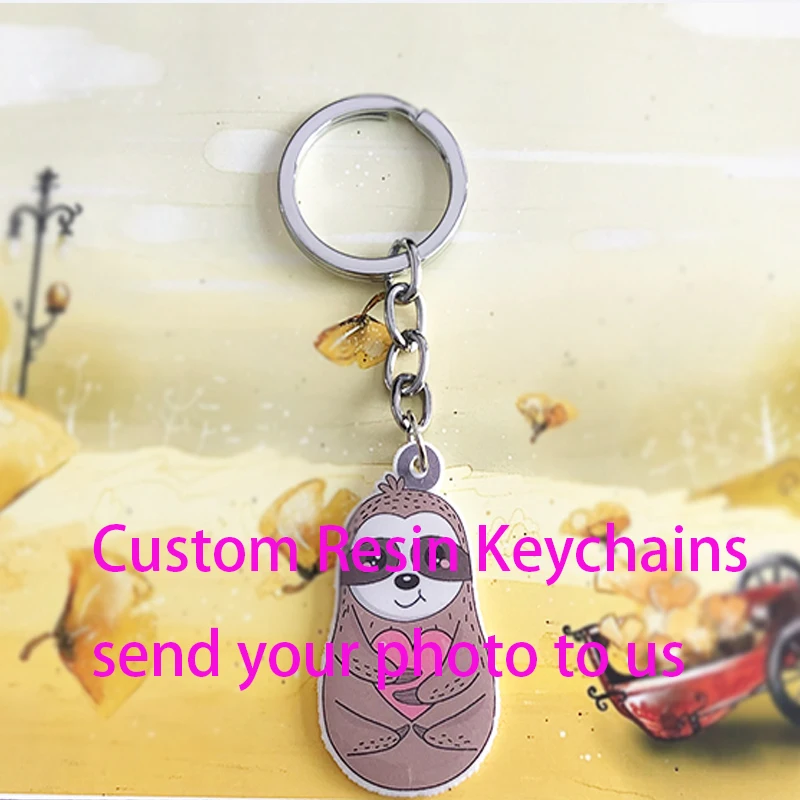 Изготовленные на заказ брелоки TAFREE из смолы, акриловые брелоки, эпоксидные брелоки, используются ваши собственные фотографии, ювелирные изделия NA01