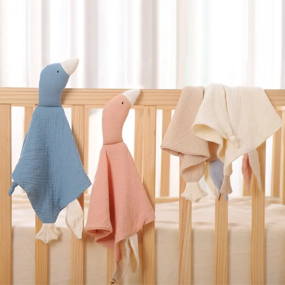 Kids Newborn Animal Goose Doll Soft Blanket Toys Soother Appease Towel Baby Bib Comforter Blanket