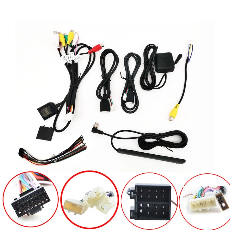 Кабель для автомобильного мультимедийного Проигрывателя Android 4P 6pin USB кабель 20Pin RCA