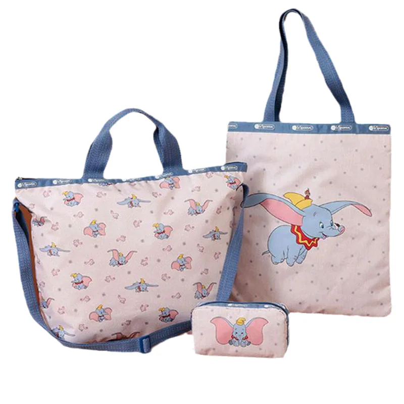 

New Cartoon Dumbo Series Women Bag Fashion Women's Leisure Printed Shoulder Bag Inclined Shoulder Bag Canvas Handbag G989 G992