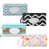 eva wet wipe pouch cute snap strap refillable wet wipes bag flip cover tissue box outdoor useful accessories