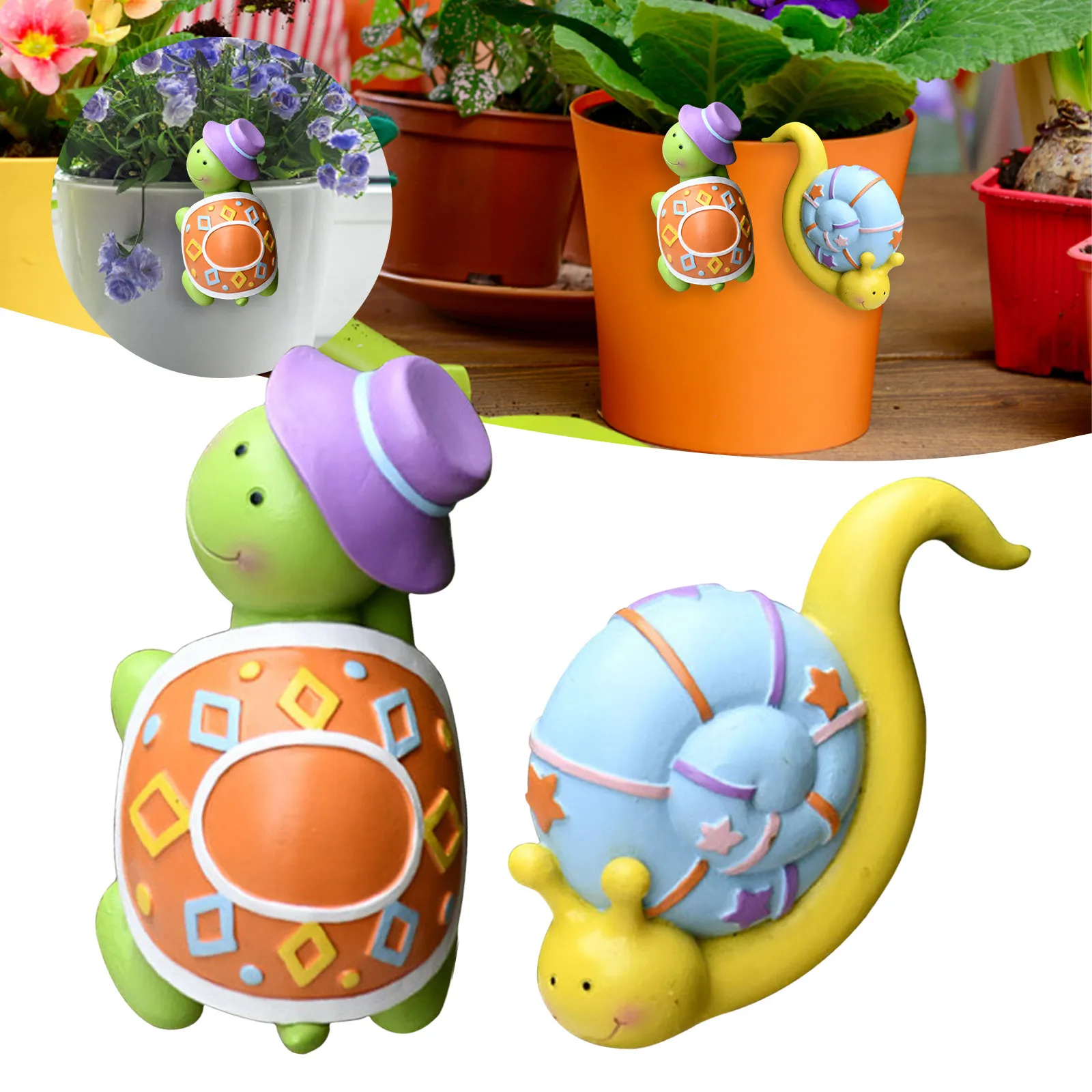 

Creative Hanging Resin Animal Flower Pot Hugger Small Glass Christmas Tree with Ornaments Blue And Gold Christmas Decorations