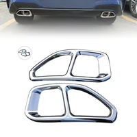 car tail pipe cover is suitable for 2020 bmw 3 series four out 304 stainless steel exhaust pipe decoration frame appearance