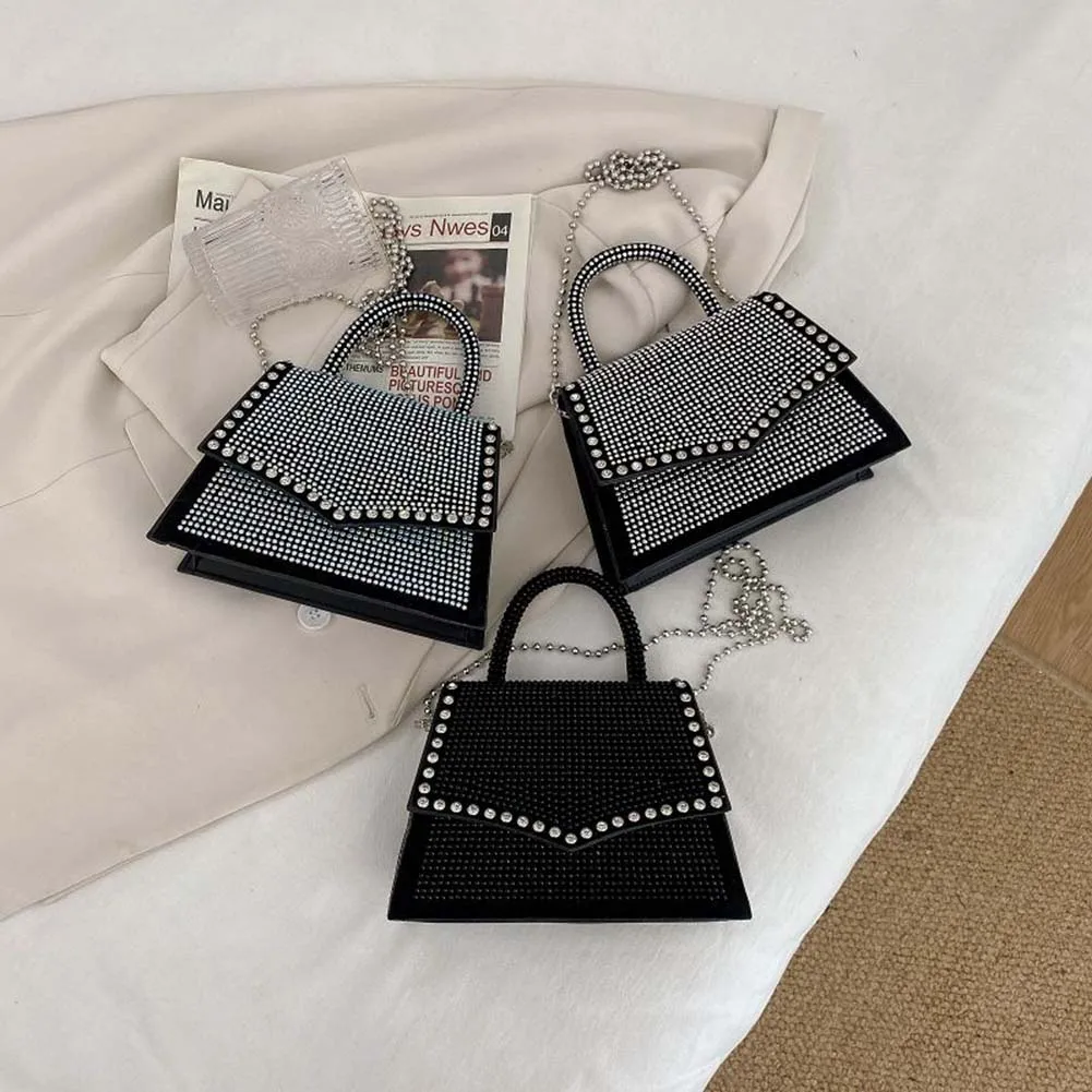 

Fashion Diamond Shoulder Bag Women Leather Portable Chain Tote Crossbody Handbag for Outdoor Shopping Business
