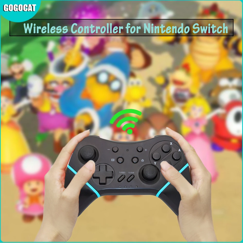 

Беспроводной пульт дистанционного управления для консоли Nintendo Switch геймпад джойстик беспроводной двойной шок 6-осевой Turbo Bluetooth