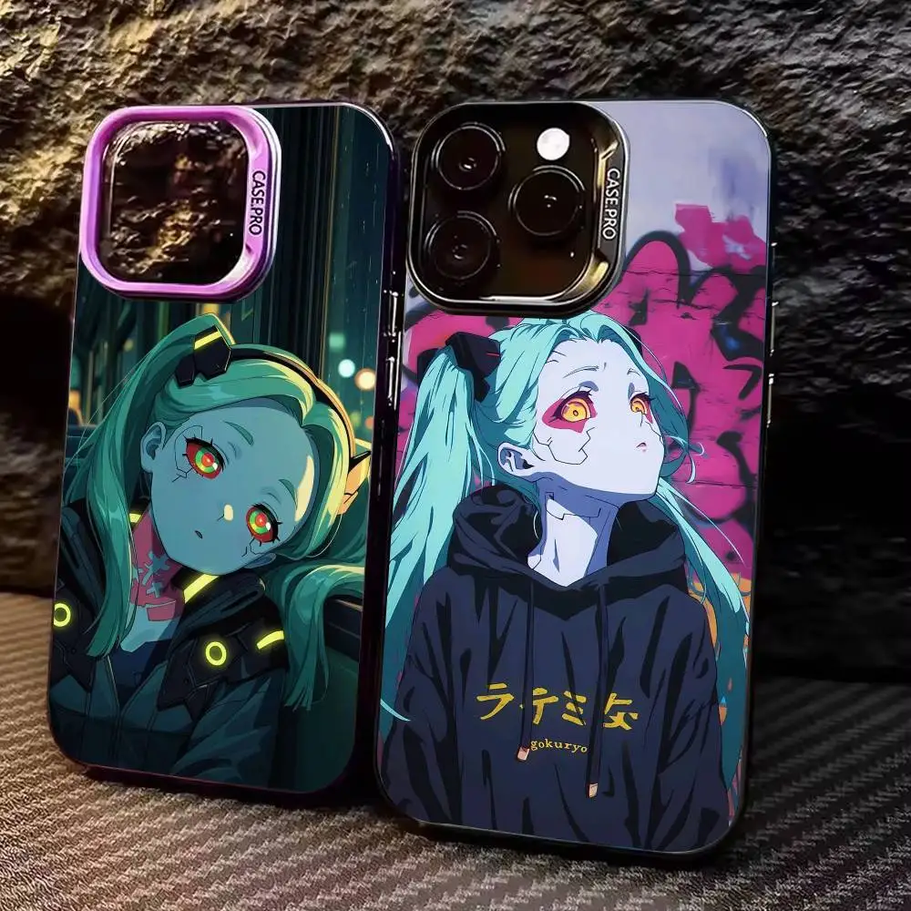 Фото Чехол для телефона R-Rebecca C-Cyberpunks-A-Anime, цвет серебристый, для iPhone 17, 16, 11, 12, 13, 14, 15 Plus, Pro Max, XS №1