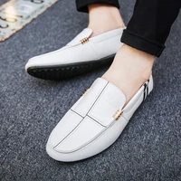 spring autumn men loafers pu leather driving boat shoes slip on casual doug shoes moccasin breathable soft male flats