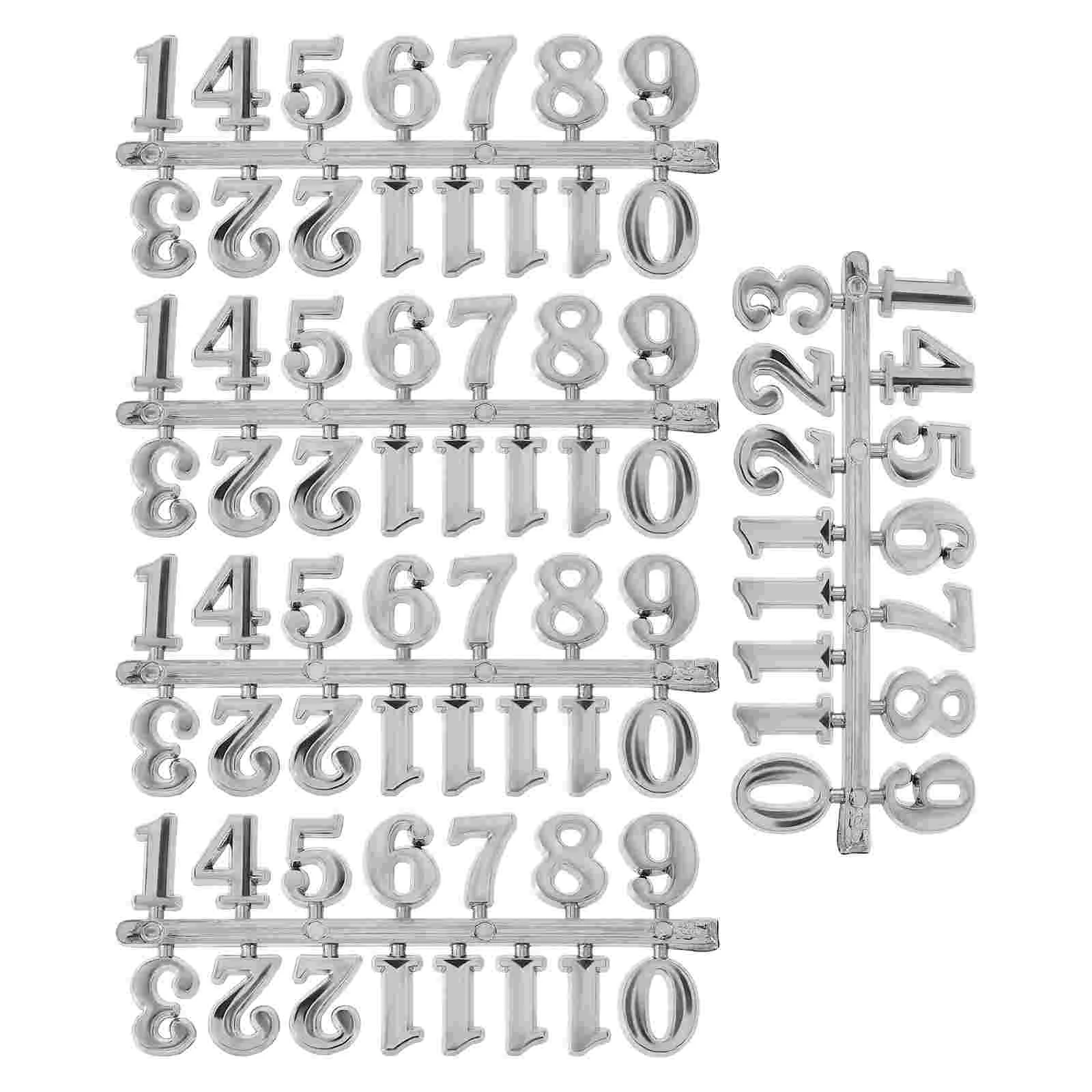 

5 Sets Numbers Clock Decorative Wall Clocks Clock Numerals Kit Clock Face Numbers Arabic Clock Numbers Digital Clocks