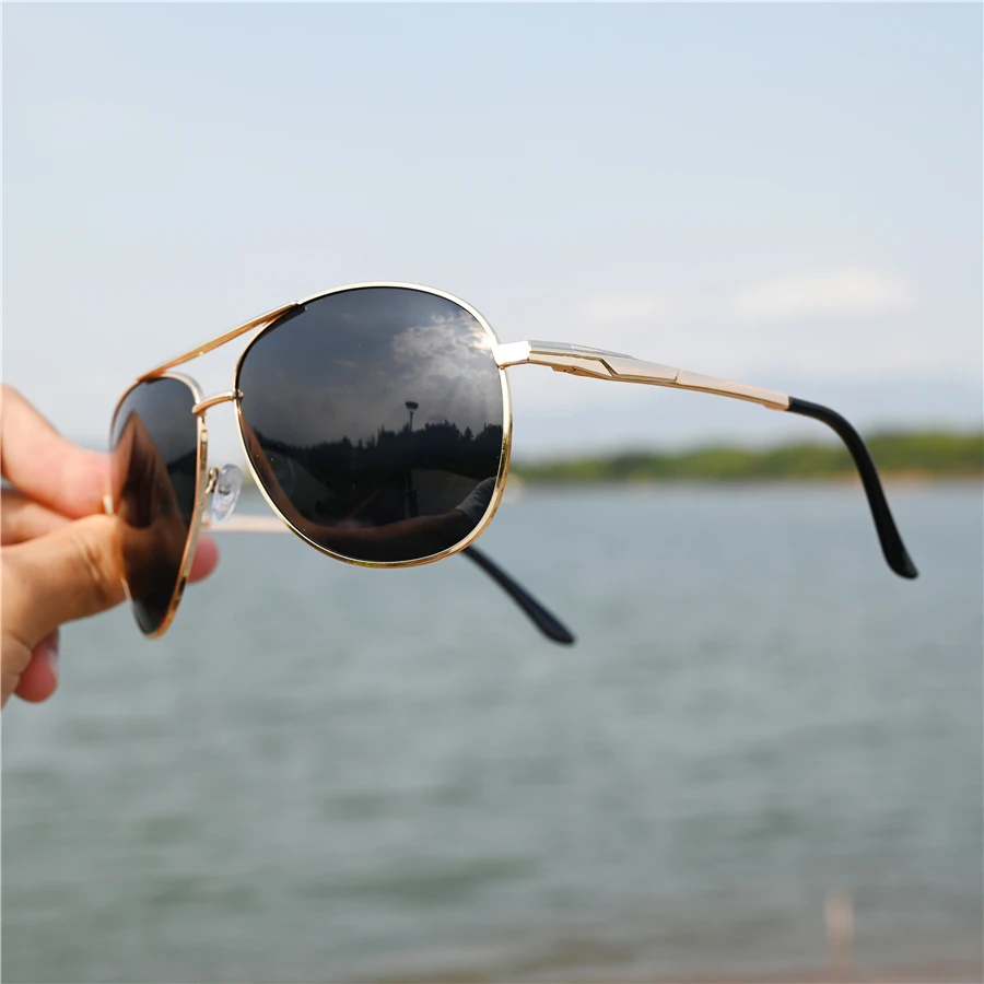 Vazrobe (160mm) Oversized Mens Polarized Sunglasses Driving Sun Glasses for Man Fat Face Wide Head Male Sunglass Aviation