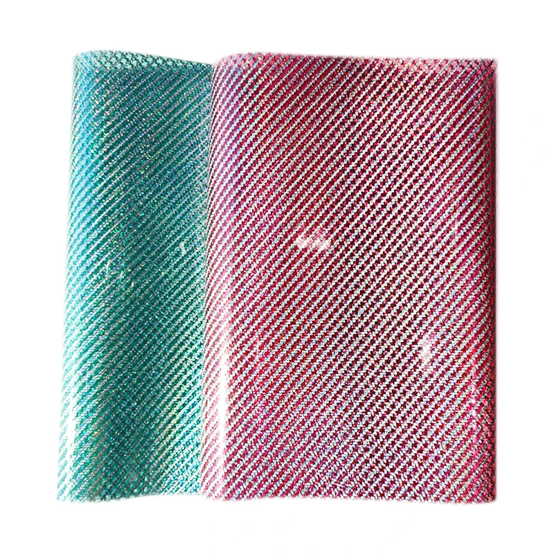 

Transparent Holographic Faux Leather Sheets Pattern PVC for Umbrella Earrings Jewelry Keychain DIY Bows Handmade Crafts 30*135cm