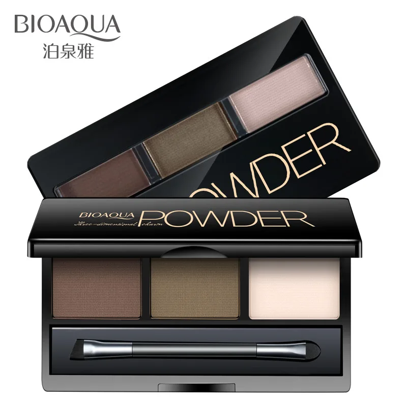 

BIOAQUA Three dimensional natural three color eyebrow powder high gloss powder concealer eyebrow pencil eye shadow plate makeup