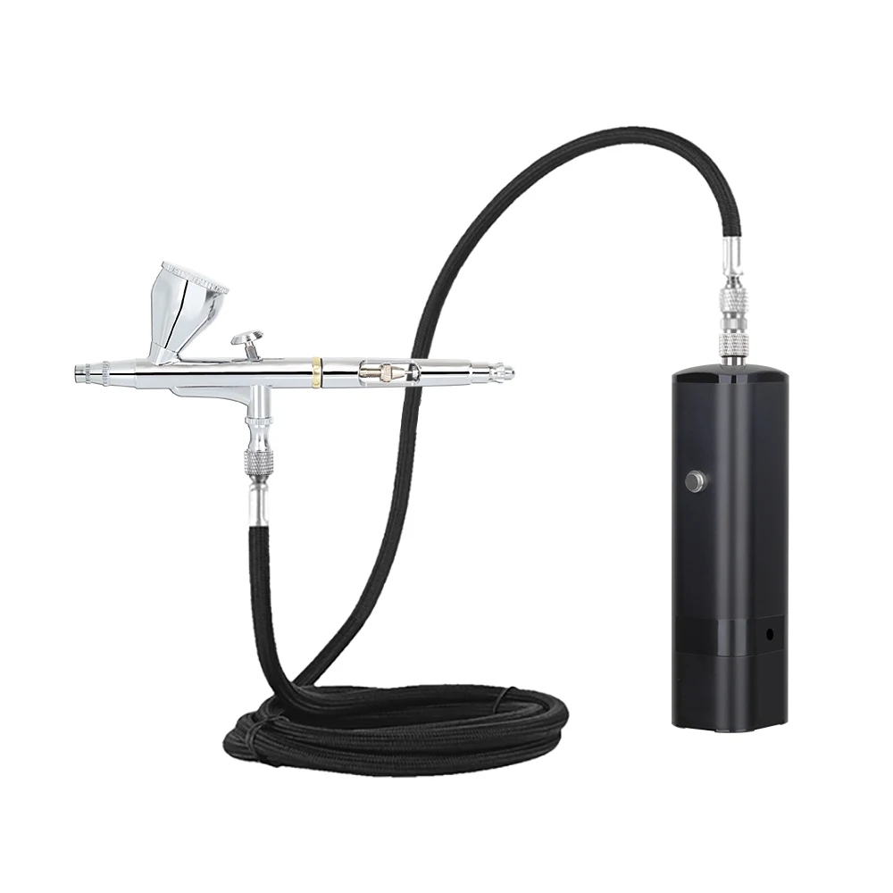 Nowe wzory Bezprzewodowy aerograf i sprężarka Super ciche działa Wyświetlacz dużej mocy Art Mineral Home Diy Graffiti Narzędzia graficzne