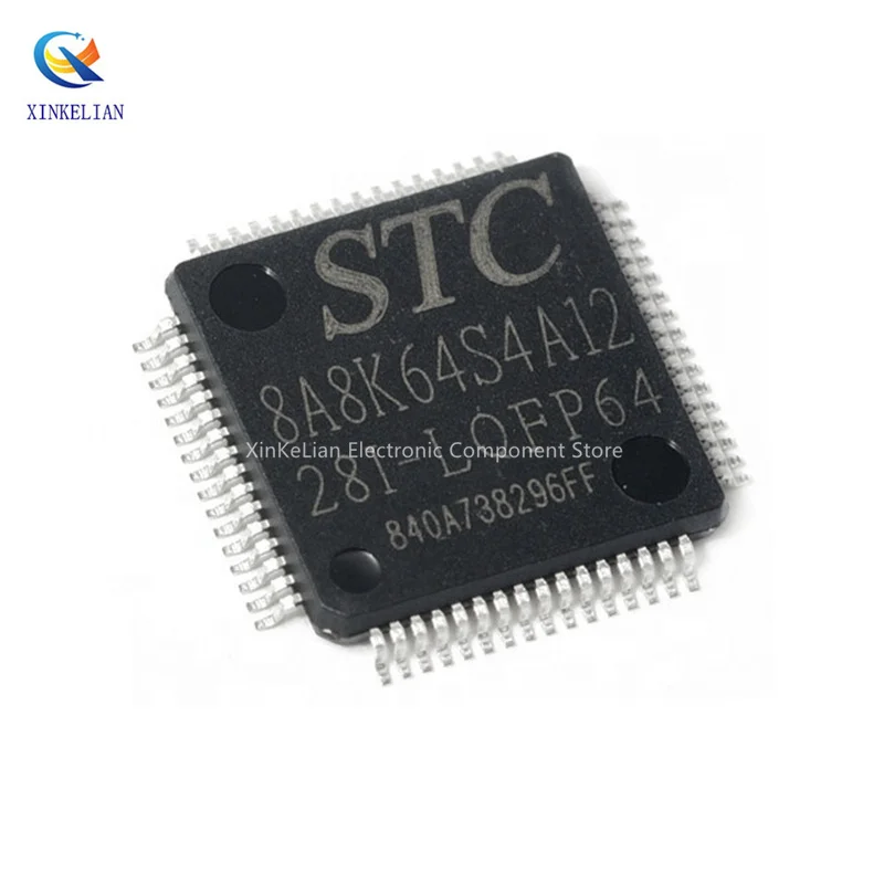 

Original Genuine STC8A8K64S4A12-28I-LQFP64 Single-Chip Microcomputer Integrated Circuit Chip EEPROM ISP 8A8K64S4A12 MCU IC