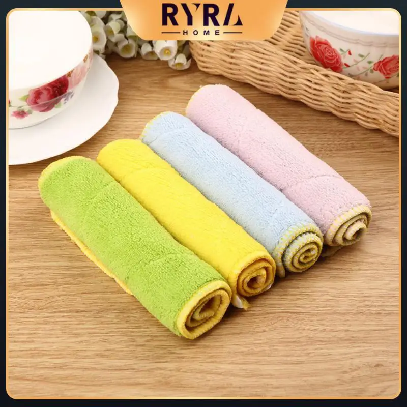 

Fiber Wipes Good Air Permeability Easy To Clean Dishwashing Towel Double-sided Absorbent Soft Water Absorption 1pcs Dish Towels