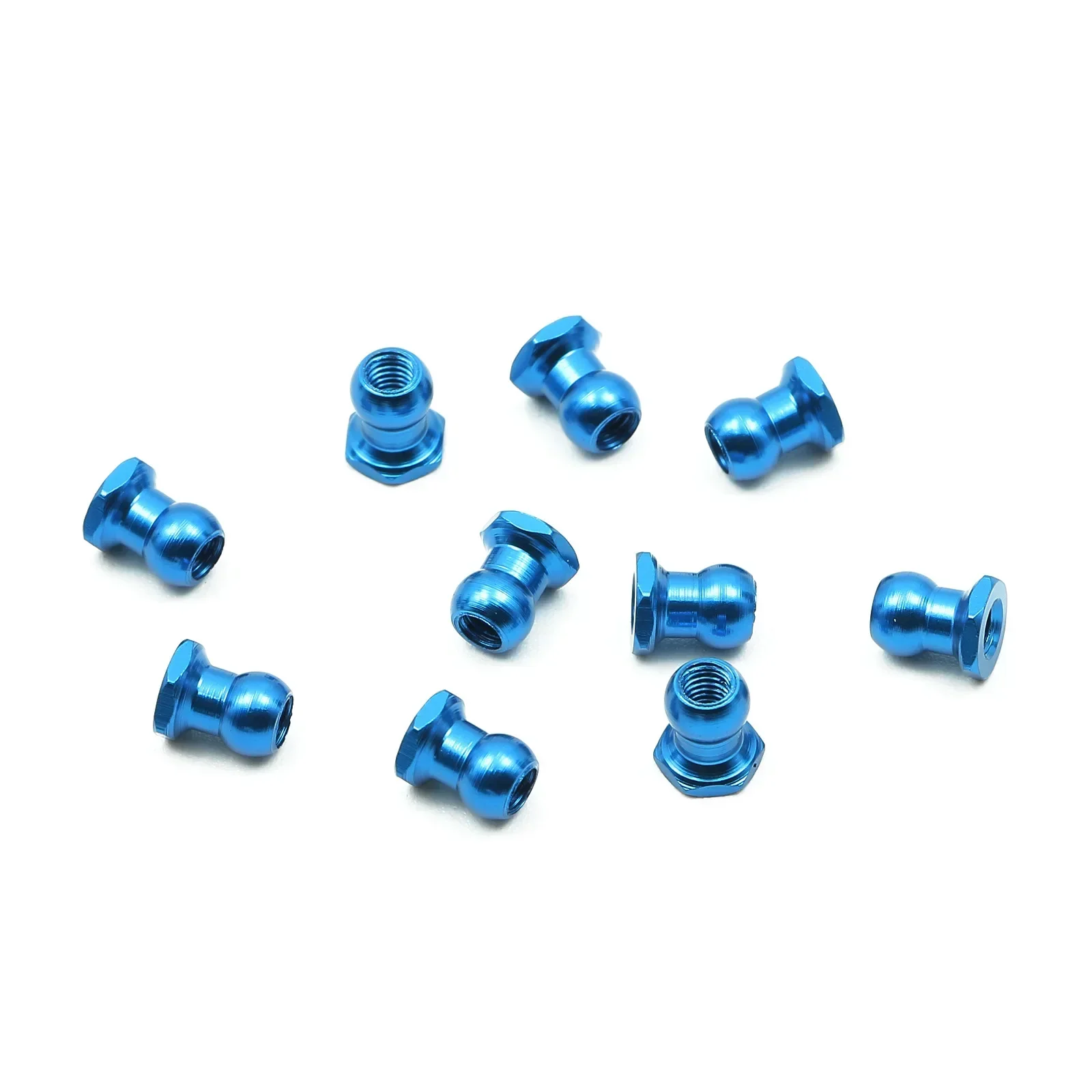 Серия аксессуаров TAMIYA 1/10 шариковые гайки из алюминиевого сплава 5 мм (синие/10 шт.)