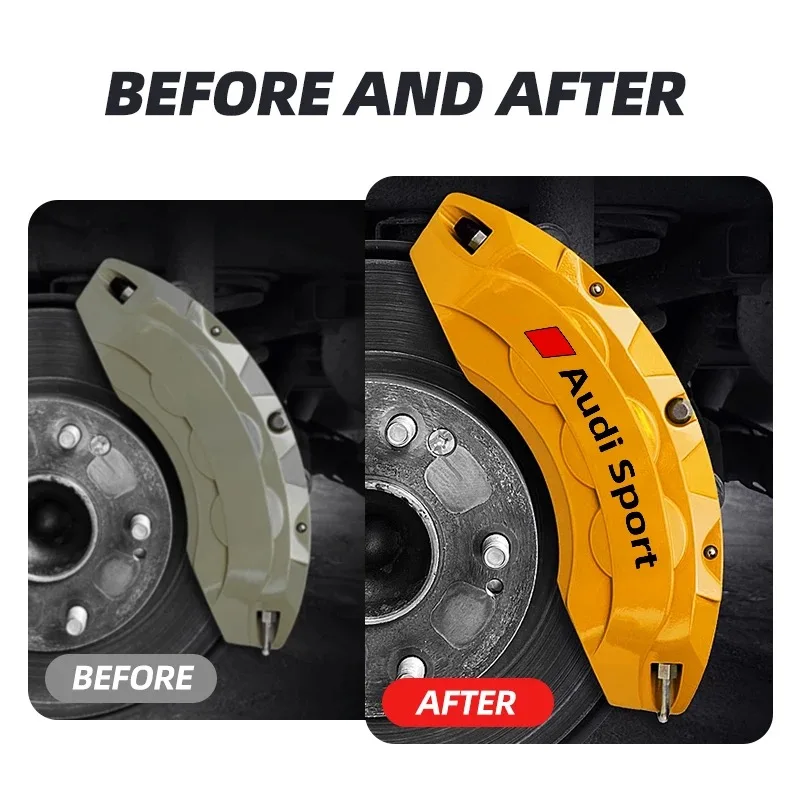 Наклейки на обложку тормозного суппорта для Audi Sport S Sline A3 A6 A4 A5 A7 RS4 RS5 RS6 RS3 RS7 A4L A6L S3 S6
