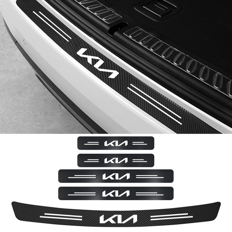 

1PC Car Trunk Bumper Stickers Protective Threshold Decals for KIA K3 K7 KX3 KX7 RIO Seltos Optima Soul Sportage Ceed Accessories