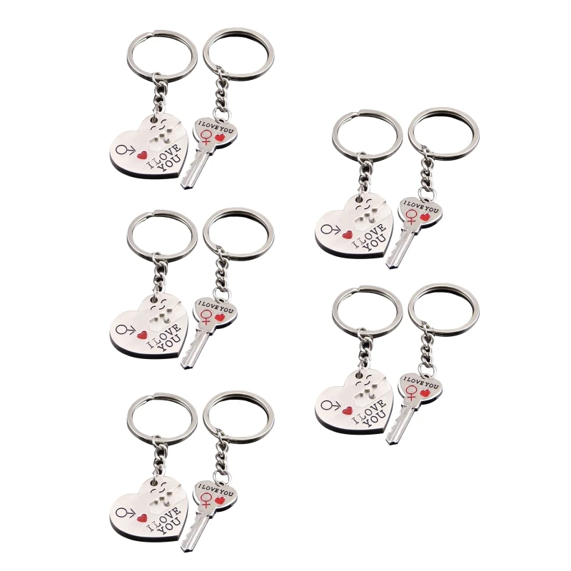

Брелок 634C для пар, брелок с романтической символической надписью Love, «Key And Heart», подарок на день Святого Валентина, аксессуары, подарок для па...