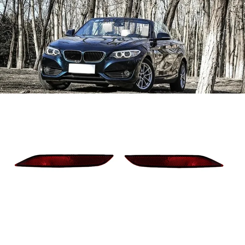1Pair Rear Bumper Reflector Light Trim 63148075977 63148075978 For BMW 2 Series F44 216D 218I 220D 220DX 220I 2019-2024 Parts