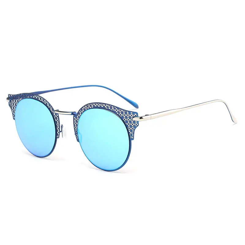 

Retro Men Ladies Metal Hollow Frame Fashion Glasses UV400 Protection Cat Eye Sunglasses