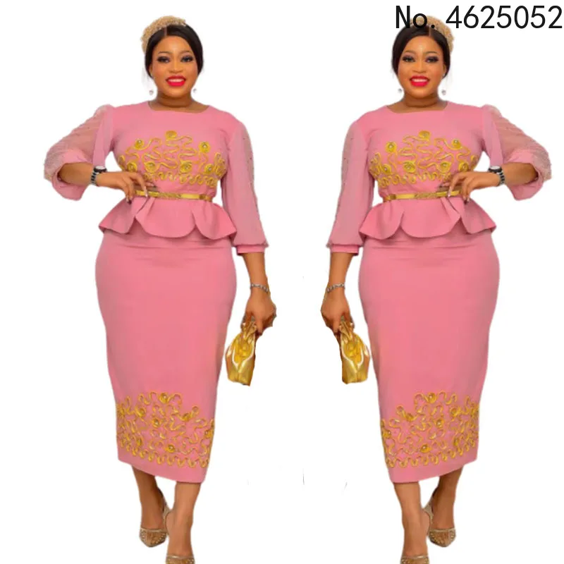 

2 Piece Sets African Dresses For Women Bodycon Mermaid Sexy Maxi Dress Elegant Wedding Gowns Ankara Long Dress 2022 New Robes