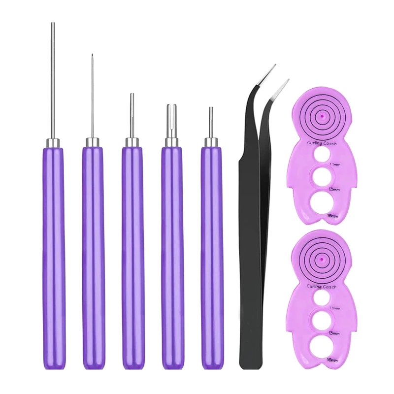 

8-Piece Paper Quilling Tool Slotted Kits Needle Pen for Art Crafting Card Making