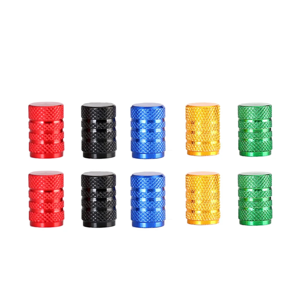 

40pcs Tire Stem Caps Aluminum Durable Universal Stem Cover Knurled Multi- Color Proof Cover Accessory for Car Truck Motorcycle