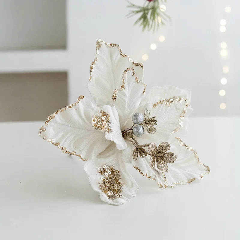 

Искусственные Рождественские цветы 22см